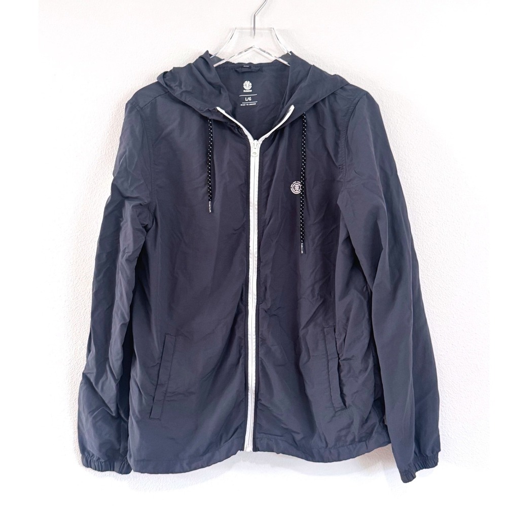 Elements Jacket| Navy Wolfeboro Hooded Windbreaker Jacket Lightweight